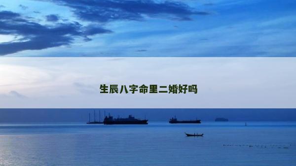 生辰八字命里二婚好吗