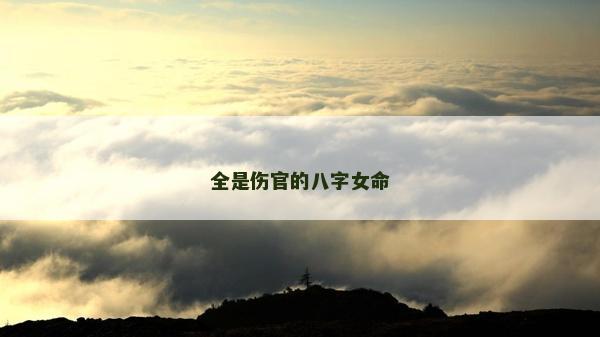 全是伤官的八字女命