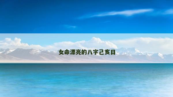 女命漂亮的八字己亥日