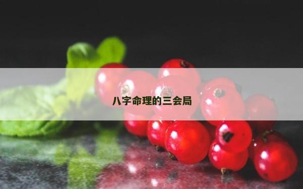 八字命理的三会局