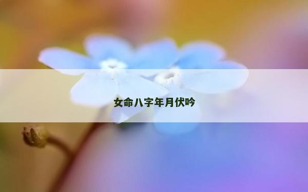 女命八字年月伏吟