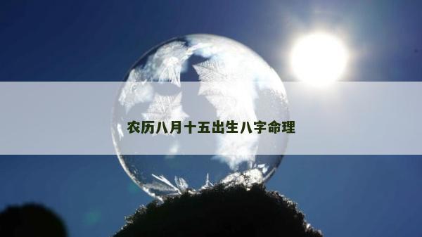 农历八月十五出生八字命理