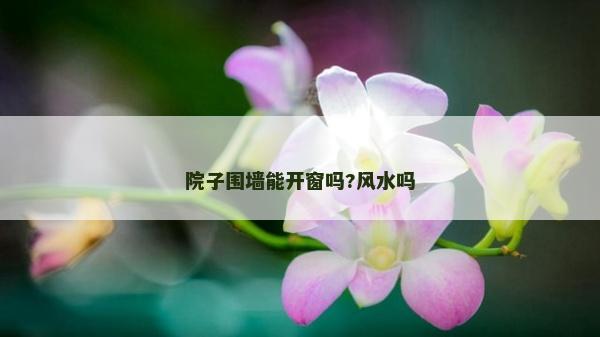 院子围墙能开窗吗?风水吗