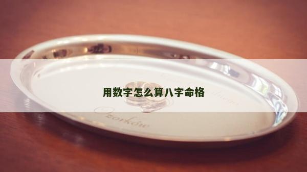 用数字怎么算八字命格