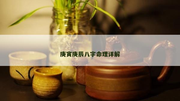 庚寅庚辰八字命理详解
