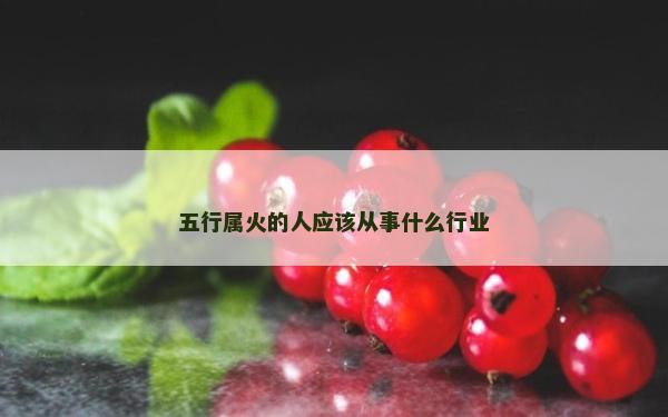 五行属火的人应该从事什么行业