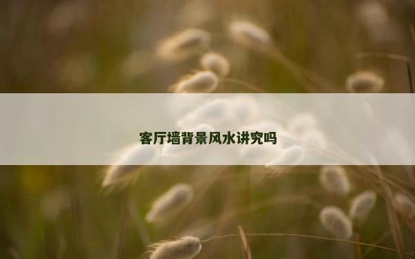 客厅墙背景风水讲究吗