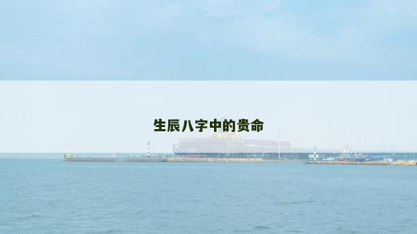 生辰八字中的贵命