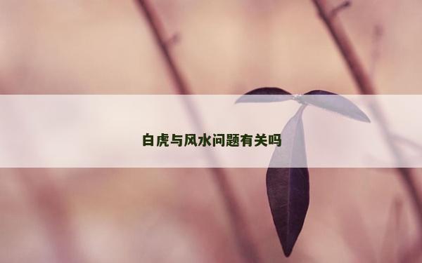 白虎与风水问题有关吗