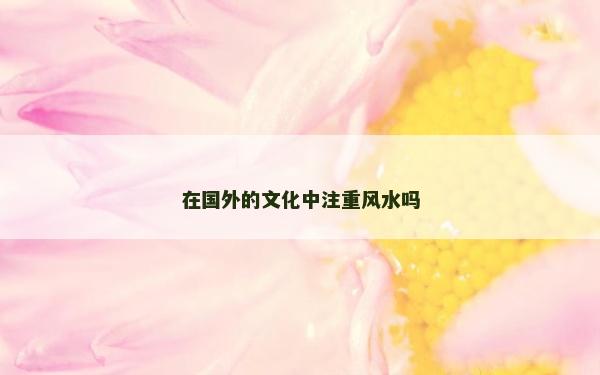 在国外的文化中注重风水吗