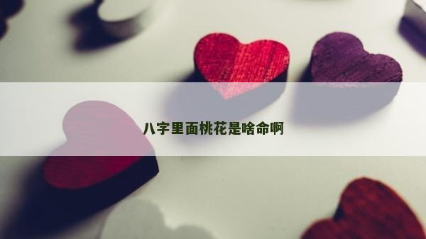 八字里面桃花是啥命啊